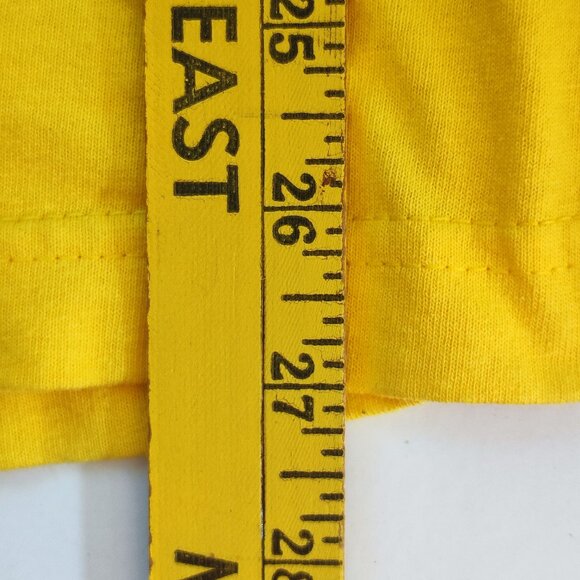 Orisue T-shirt men's size M yellow with graphic design short sleeve - Picture 9 of 9